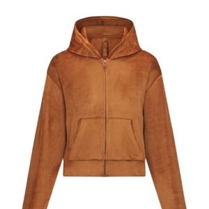 SKIMS Brown Velour Hoodie
